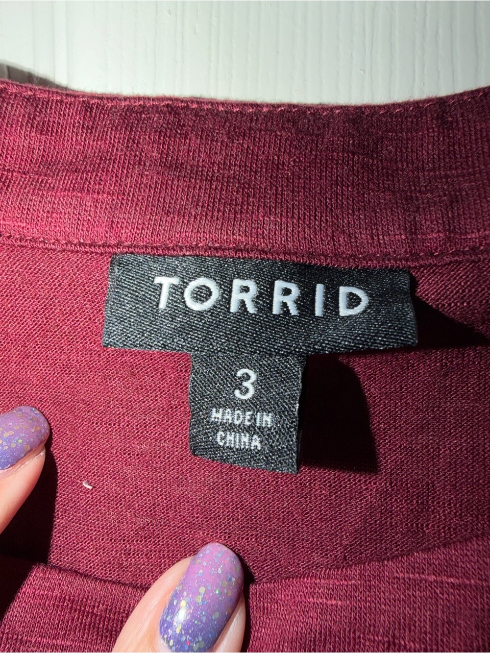 Torrid Burgundy Knit Top - Picture 3 of 3